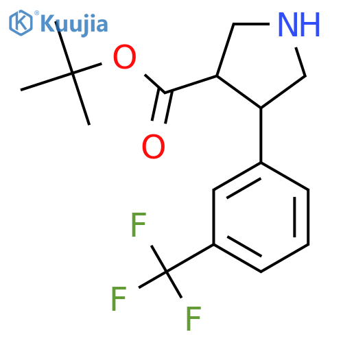 tert-butyl 4-3-(trifluoromethyl)phenylpyrrolidine-3-carboxylate structure