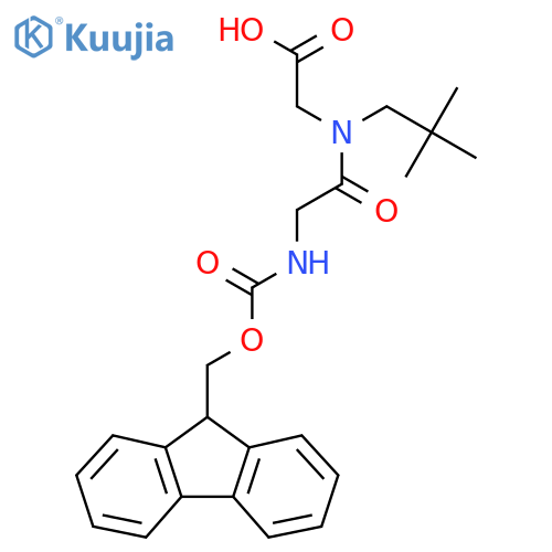 2-N-(2,2-dimethylpropyl)-2-({(9H-fluoren-9-yl)methoxycarbonyl}amino)acetamidoacetic acid structure