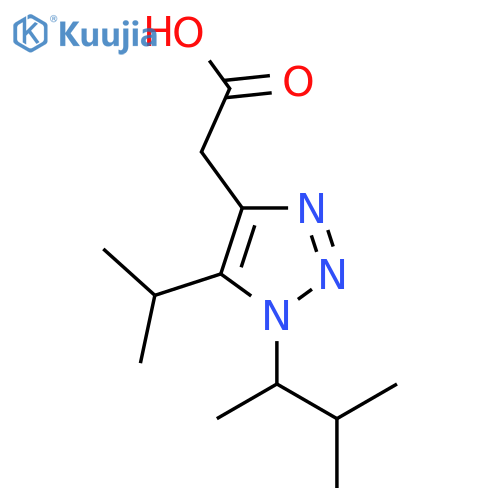 2-1-(3-methylbutan-2-yl)-5-(propan-2-yl)-1H-1,2,3-triazol-4-ylacetic acid structure