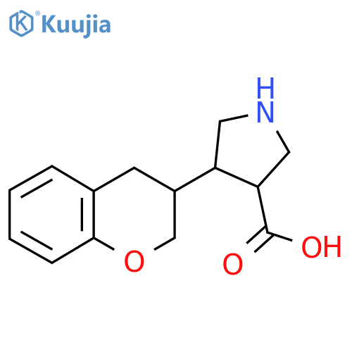4-(3,4-dihydro-2H-1-benzopyran-3-yl)pyrrolidine-3-carboxylic acid structure