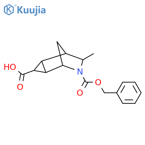 6-(benzyloxy)carbonyl-7-methyl-6-azatricyclo3.2.1.0,2,4octane-3-carboxylic acid structure