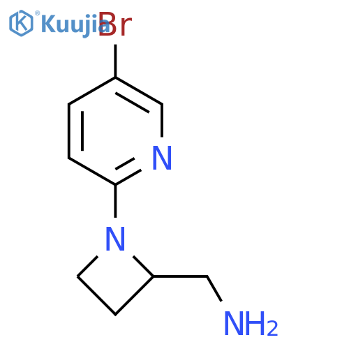 1-(5-bromopyridin-2-yl)azetidin-2-ylmethanamine structure