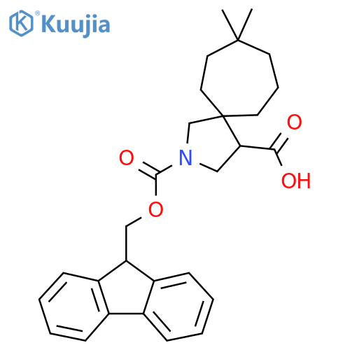 2-{(9H-fluoren-9-yl)methoxycarbonyl}-8,8-dimethyl-2-azaspiro4.6undecane-4-carboxylic acid structure