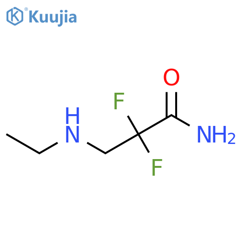 3-(ethylamino)-2,2-difluoropropanamide structure