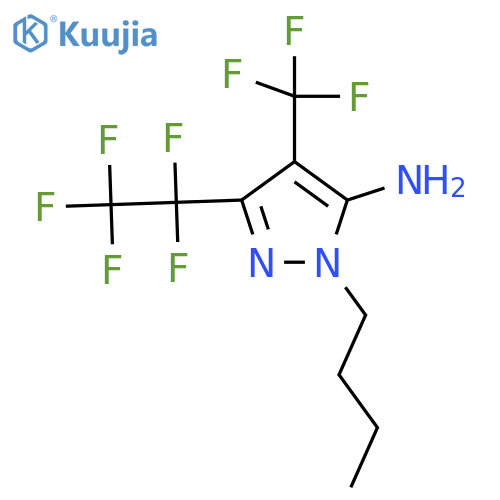 1-butyl-3-(1,1,2,2,2-pentafluoroethyl)-4-(trifluoromethyl)-1H-pyrazol-5-amine structure