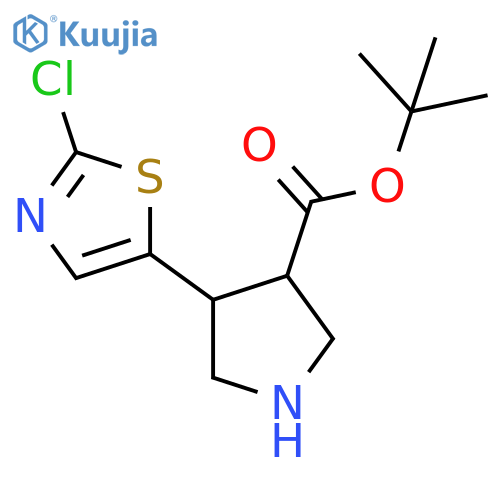 tert-butyl 4-(2-chloro-1,3-thiazol-5-yl)pyrrolidine-3-carboxylate structure