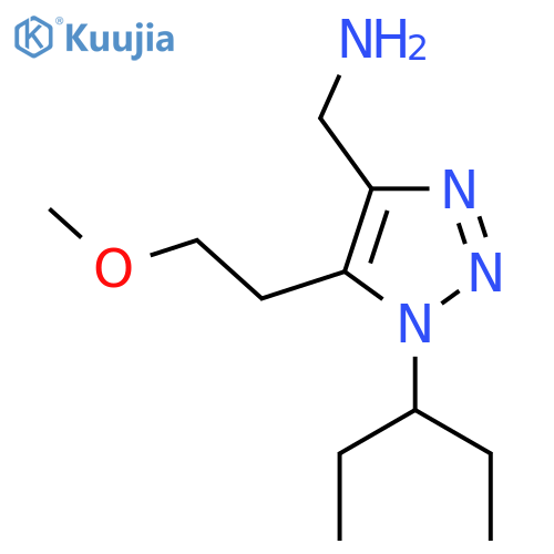 5-(2-methoxyethyl)-1-(pentan-3-yl)-1H-1,2,3-triazol-4-ylmethanamine structure