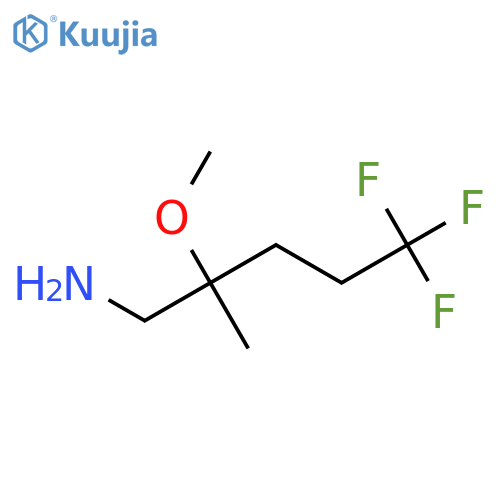 5,5,5-trifluoro-2-methoxy-2-methylpentan-1-amine structure