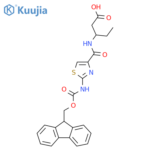 3-{2-({(9H-fluoren-9-yl)methoxycarbonyl}amino)-1,3-thiazol-4-ylformamido}pentanoic acid structure