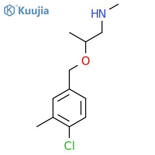 {2-(4-chloro-3-methylphenyl)methoxypropyl}(methyl)amine structure