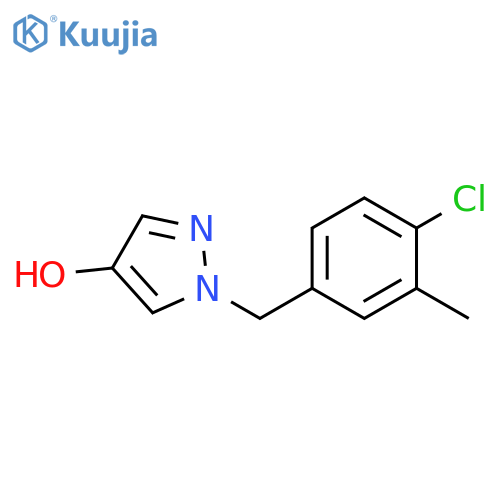 1-(4-chloro-3-methylphenyl)methyl-1H-pyrazol-4-ol structure