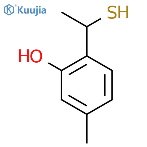 5-methyl-2-(1-sulfanylethyl)phenol structure