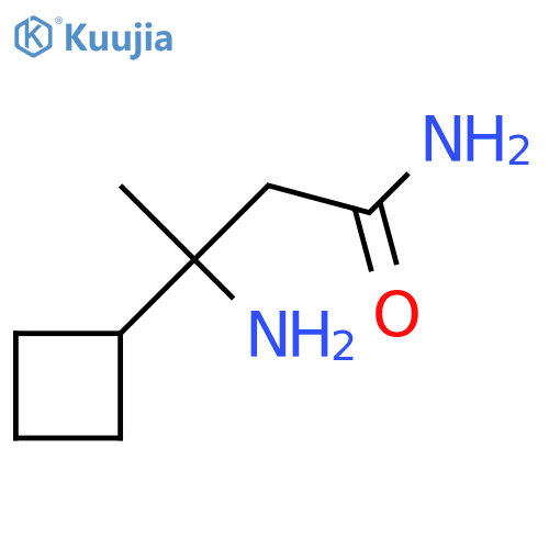 3-Amino-3-cyclobutylbutanamide structure
