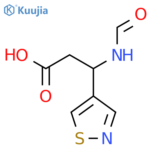 3-formamido-3-(1,2-thiazol-4-yl)propanoic acid structure