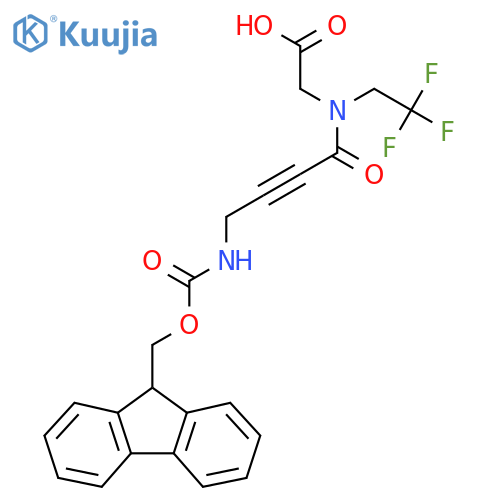 2-4-({(9H-fluoren-9-yl)methoxycarbonyl}amino)-N-(2,2,2-trifluoroethyl)but-2-ynamidoacetic acid structure