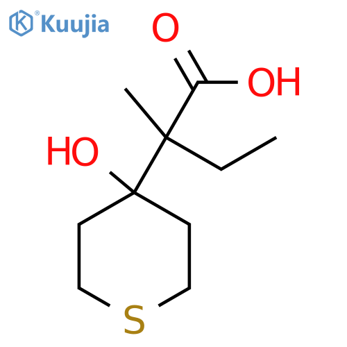 2-(4-hydroxythian-4-yl)-2-methylbutanoic acid structure