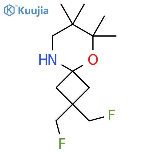 2,2-bis(fluoromethyl)-6,6,7,7-tetramethyl-5-oxa-9-azaspiro3.5nonane structure