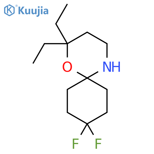 2,2-diethyl-9,9-difluoro-1-oxa-5-azaspiro5.5undecane structure