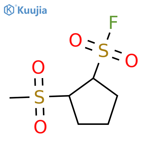 2-Methanesulfonylcyclopentane-1-sulfonyl fluoride structure