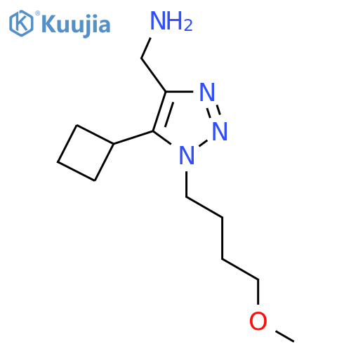 5-cyclobutyl-1-(4-methoxybutyl)-1H-1,2,3-triazol-4-ylmethanamine structure