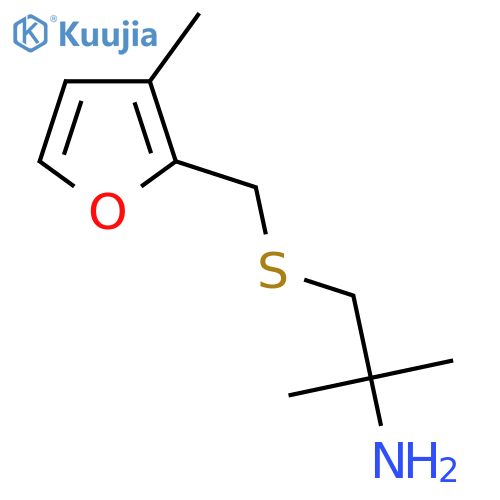 2-methyl-1-{(3-methylfuran-2-yl)methylsulfanyl}propan-2-amine structure