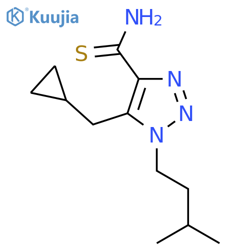 5-(cyclopropylmethyl)-1-(3-methylbutyl)-1H-1,2,3-triazole-4-carbothioamide structure
