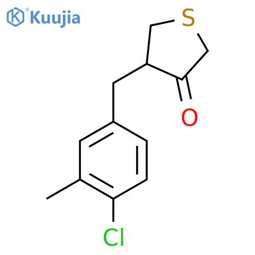4-(4-chloro-3-methylphenyl)methylthiolan-3-one structure