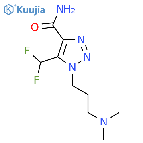5-(difluoromethyl)-1-3-(dimethylamino)propyl-1H-1,2,3-triazole-4-carboxamide structure