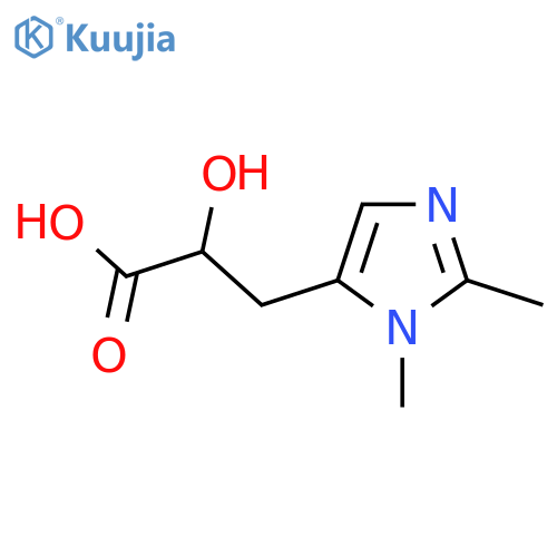 3-(1,2-dimethyl-1H-imidazol-5-yl)-2-hydroxypropanoic acid structure