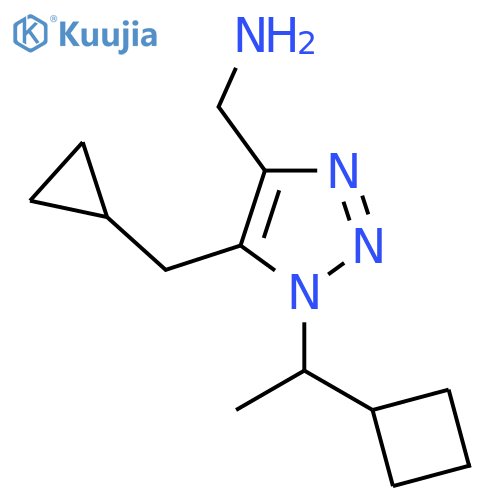 1-(1-cyclobutylethyl)-5-(cyclopropylmethyl)-1H-1,2,3-triazol-4-ylmethanamine structure