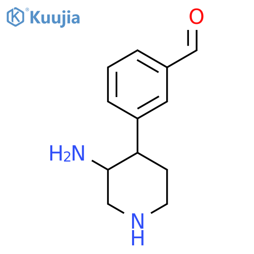 3-(3-aminopiperidin-4-yl)benzaldehyde structure