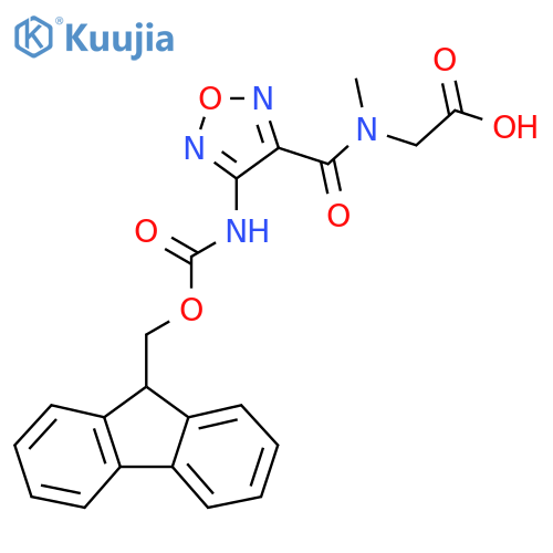 2-{1-4-({(9H-fluoren-9-yl)methoxycarbonyl}amino)-1,2,5-oxadiazol-3-yl-N-methylformamido}acetic acid structure