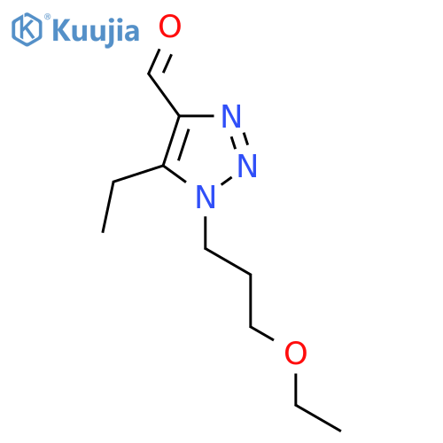 1-(3-ethoxypropyl)-5-ethyl-1H-1,2,3-triazole-4-carbaldehyde structure