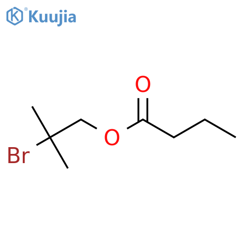 2-bromo-2-methylpropyl butanoate structure