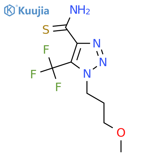 1-(3-methoxypropyl)-5-(trifluoromethyl)-1H-1,2,3-triazole-4-carbothioamide structure