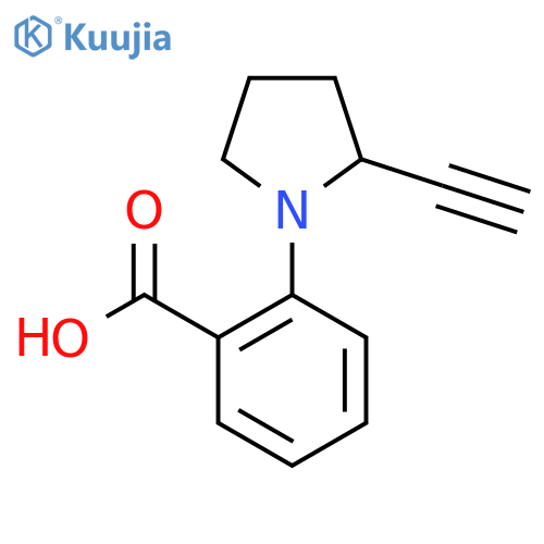 2-(2-ethynylpyrrolidin-1-yl)benzoic acid structure