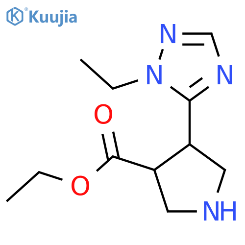 ethyl 4-(1-ethyl-1H-1,2,4-triazol-5-yl)pyrrolidine-3-carboxylate structure
