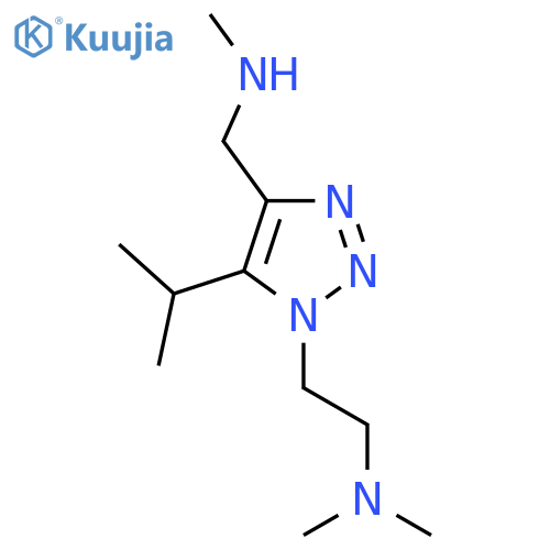 dimethyl(2-{4-(methylamino)methyl-5-(propan-2-yl)-1H-1,2,3-triazol-1-yl}ethyl)amine structure