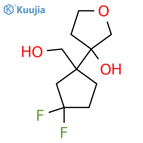 3-3,3-difluoro-1-(hydroxymethyl)cyclopentyloxolan-3-ol structure