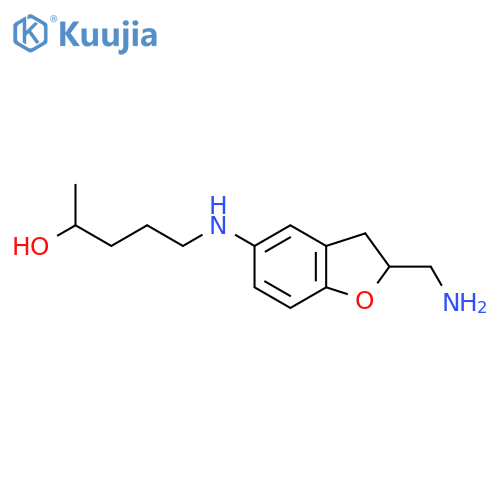 5-{2-(aminomethyl)-2,3-dihydro-1-benzofuran-5-ylamino}pentan-2-ol structure