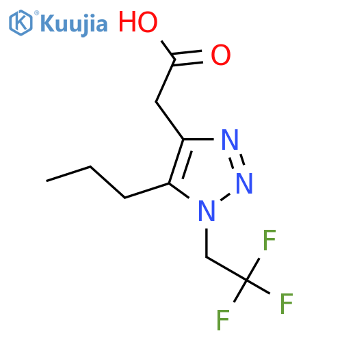 2-5-propyl-1-(2,2,2-trifluoroethyl)-1H-1,2,3-triazol-4-ylacetic acid structure