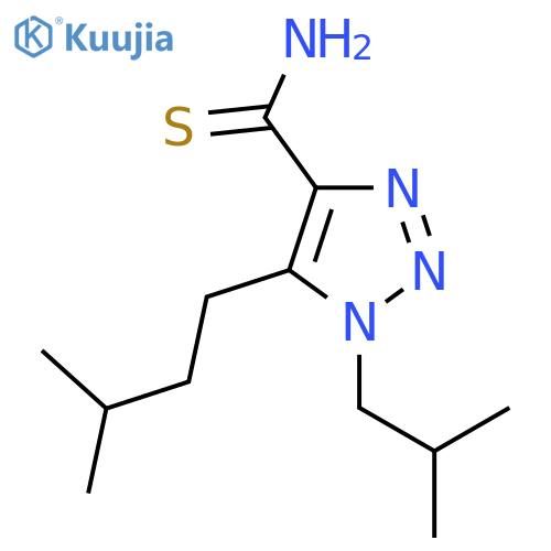 5-(3-methylbutyl)-1-(2-methylpropyl)-1H-1,2,3-triazole-4-carbothioamide structure