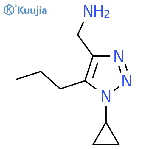 (1-cyclopropyl-5-propyl-1H-1,2,3-triazol-4-yl)methanamine structure