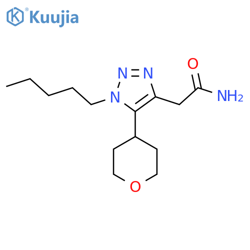 2-5-(oxan-4-yl)-1-pentyl-1H-1,2,3-triazol-4-ylacetamide structure