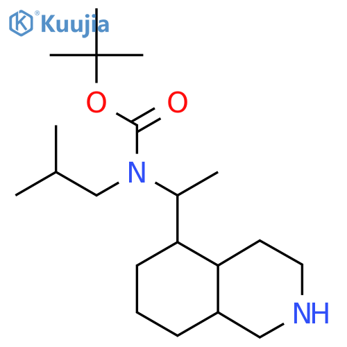 tert-butyl N-1-(decahydroisoquinolin-5-yl)ethyl-N-(2-methylpropyl)carbamate structure