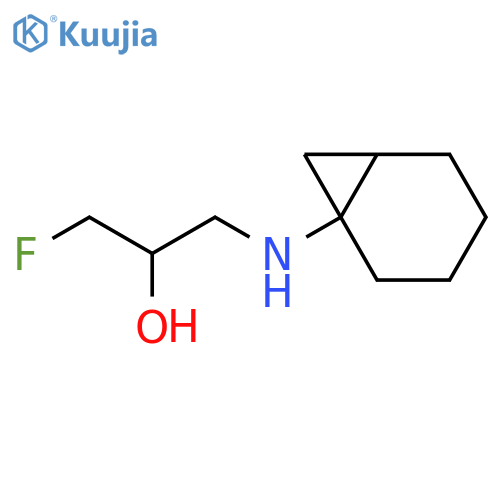 1-({bicyclo4.1.0heptan-1-yl}amino)-3-fluoropropan-2-ol structure