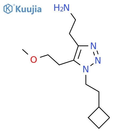2-1-(2-cyclobutylethyl)-5-(2-methoxyethyl)-1H-1,2,3-triazol-4-ylethan-1-amine structure