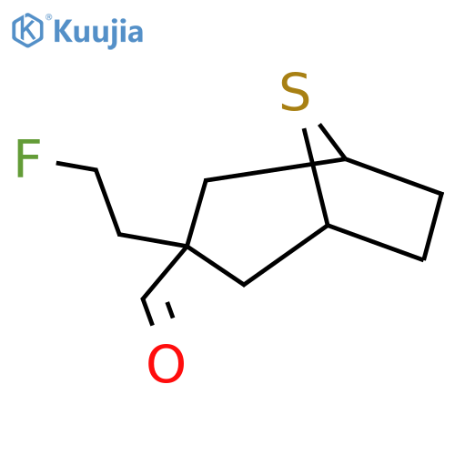 3-(2-fluoroethyl)-8-thiabicyclo3.2.1octane-3-carbaldehyde structure