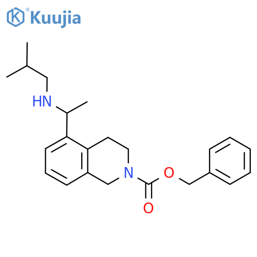 benzyl 5-{1-(2-methylpropyl)aminoethyl}-1,2,3,4-tetrahydroisoquinoline-2-carboxylate structure