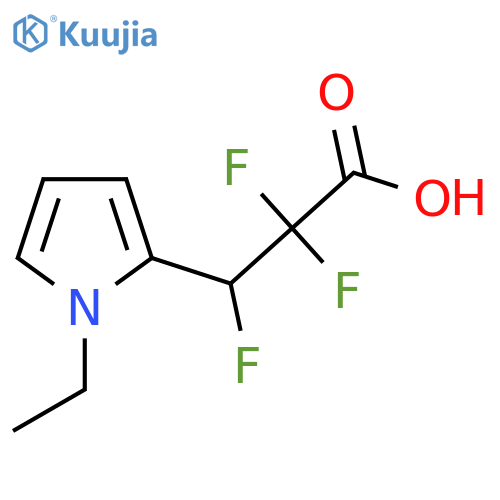 3-(1-ethyl-1H-pyrrol-2-yl)-2,2,3-trifluoropropanoic acid structure